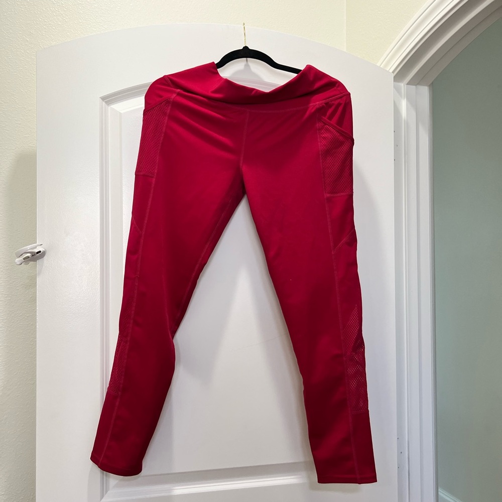 Workout pants - red - extra large